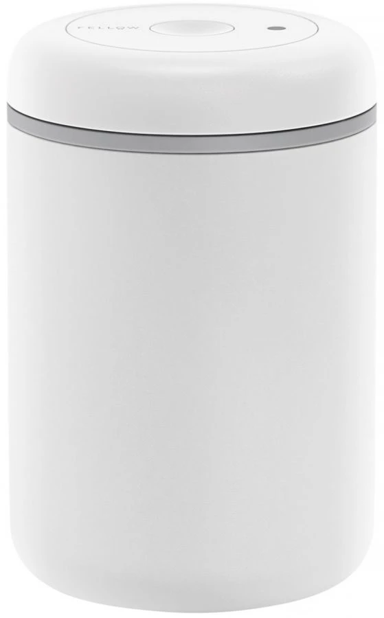 Fellow Atmos Vacuum Canister For Coffee Beans, Matte White Steel 1 Fellow Atmos Vacuum Canister For Coffee Beans, Matte White Steel