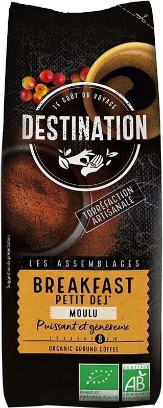 Destination Organic Breakfast 100 % Arabica Ground Filter Coffee 250 G 1 Destination Organic Breakfast 100 % Arabica Ground Filter Coffee 250 G