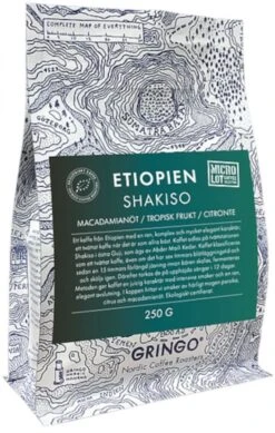Gringo Nordic Etiopien Shakiso Organic 250 G Coffee Beans