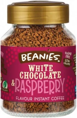 Beanies White Chocolate Raspberry Flavoured Instant Coffee 50 G