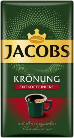 Jacobs Kronung Entkoffeiniert 500 G Roasted Ground Decaf Coffee