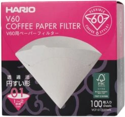 Hario V60 Size 01 Coffee Paper Filters Box