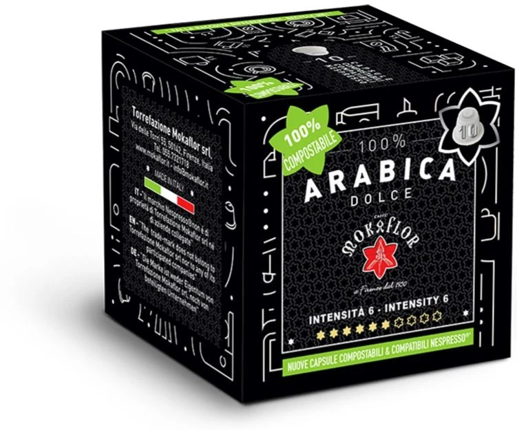 Mokaflor 100 % Arabica Dolce Nespresso Compatible Coffee Capsules 10 Pcs 1 Mokaflor 100 % Arabica Dolce Nespresso Compatible Coffee Capsules 10 Pcs