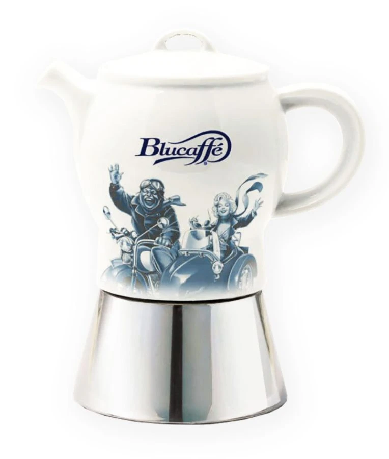 Lucaffé Blucaffé 4 Cup Moka Pot 1 Lucaffé Blucaffé 4 Cup Moka Pot