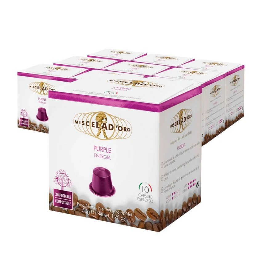 Miscela D'Oro Purple Nespresso Compatible Coffee Capsules 1 Miscela D'Oro Purple Nespresso Compatible Coffee Capsules