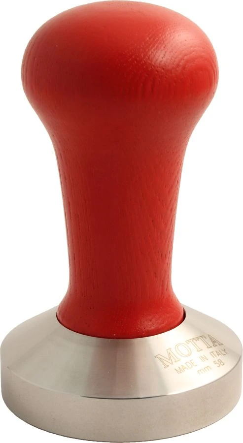 Motta Tamper 58 Mm With Wooden Handle, Red 1 Motta Tamper 58 Mm With Wooden Handle, Red
