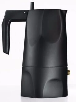 Alessi Ossidiana MT18 3 Cups Espresso Coffee Maker Black