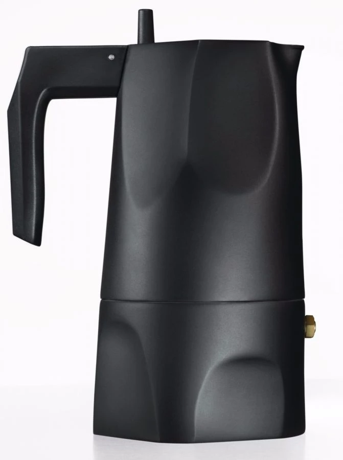Alessi Ossidiana MT18 3 Cups Espresso Coffee Maker Black 1 Alessi Ossidiana MT18 3 Cups Espresso Coffee Maker Black