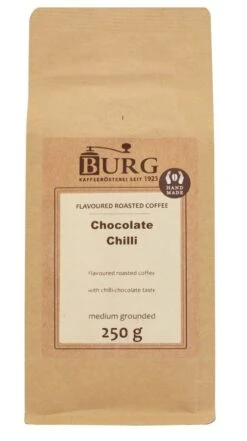Burg Flavoured Coffee, Chocolate Chili 250 G Ground