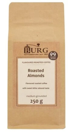 Burg Flavoured Coffee, Roasted Almond 250 G Ground