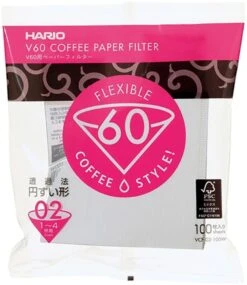 Hario V60 Size 02 Coffee Paper Filters, 100 Pcs