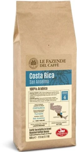 Saquella Costa Rica San Anselmo 500 G Coffee Beans