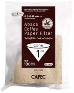CAFEC ABACA Cone-Shaped Filter Paper 1 Cup