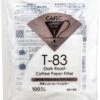 CAFEC Dark Roast T-83 Coffee Paper Filter 1 Cup, 100 Pcs