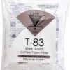CAFEC Dark Roast T-83 Coffee Paper Filter 4 Cup, 100 Pcs