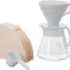Hario V60-02 Ceramic Dripper Set 600 Ml, White