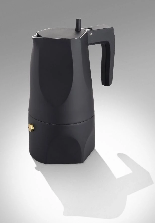 Alessi Ossidiana MT18 3 Cups Espresso Coffee Maker Black 2 Alessi Ossidiana MT18 3 Cups Espresso Coffee Maker Black - Image 2