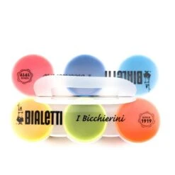 Bialetti Multicolour Ceramic Espresso Cups 90 Ml, 6 Pcs -Coffee Related Products bialetti bicchierini multicolor espresso cup 7543