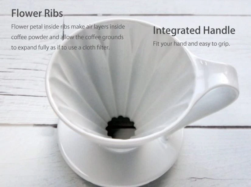 CAFEC Arita Ware Flower Dripper 4 Cup 3 CAFEC Arita Ware Flower Dripper 4 Cup - Image 3