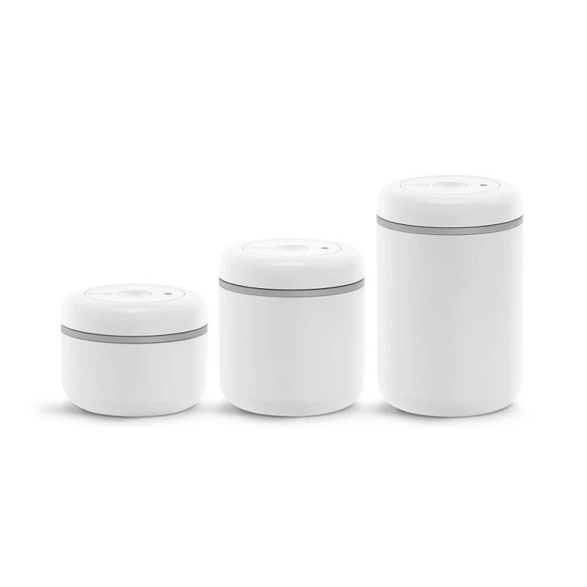 Fellow Atmos Vacuum Canister For Coffee Beans, Matte White Steel 2 Fellow Atmos Vacuum Canister For Coffee Beans, Matte White Steel - Image 2