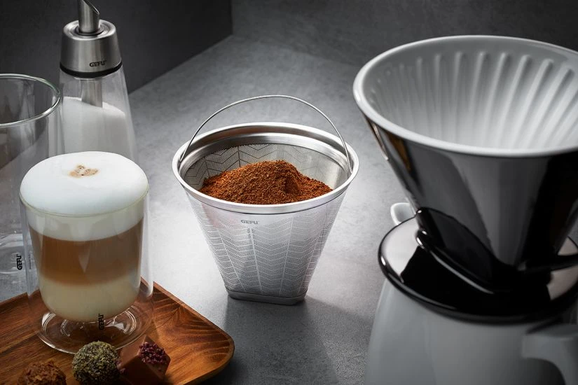 Gefu Flavo Reusable Steel Coffee Filter, Size 04 2 Gefu Flavo Reusable Steel Coffee Filter, Size 04 - Image 2