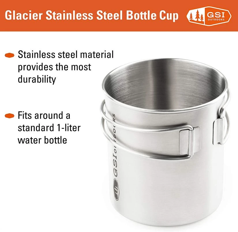 GSI Outdoors Glacier Stainless Bottle Cup 2 GSI Outdoors Glacier Stainless Bottle Cup - Image 2