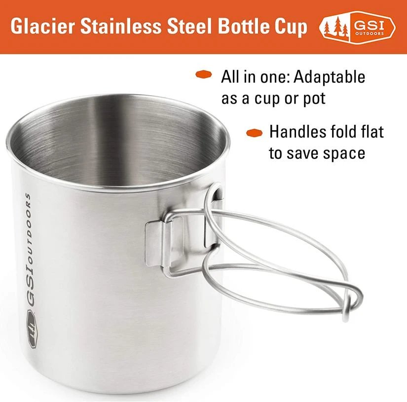 GSI Outdoors Glacier Stainless Bottle Cup 3 GSI Outdoors Glacier Stainless Bottle Cup - Image 3