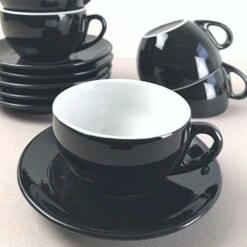 IPA Milano Latte Cup 285 Ml, Black & White -Coffee Related Products ipa milano latte cup nero 8198