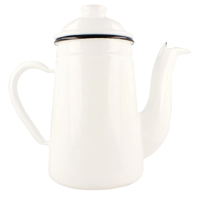 Kalita Pelican Pot Enamel Kettle 1.0 L, White 2 Kalita Pelican Pot Enamel Kettle 1.0 L, White - Image 2