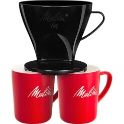 Melitta Pour Over Plastic Coffee Filter 1x4, Black -Coffee Related Products melitta plastic filter 1x4 8221