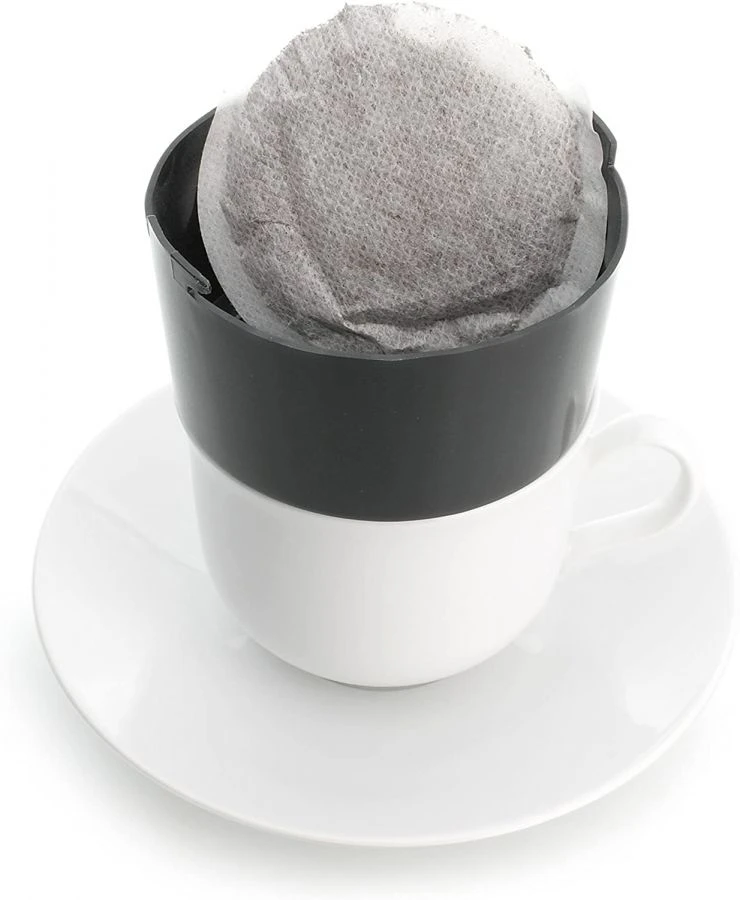 Saquella Caffé Filtro Classico Italiano Reusable One Cup Filter & 10 X Italian Coffee Bags 2 Saquella Caffé Filtro Classico Italiano Reusable One Cup Filter & 10 X Italian Coffee Bags - Image 2