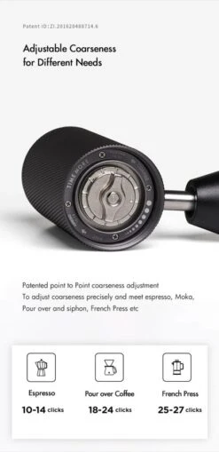 Timemore Chestnut C2 Foldable Manual Coffee Grinder, Black 11 Timemore Chestnut C2 Foldable Manual Coffee Grinder, Black -Coffee Related Products timemore chestnut c2 foldable coffee grinder 8386