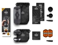 Wacaco Nanopresso Portable Espresso Maker + NS Adaptor + Bag, Grey -Coffee Related Products wacaco nanopresso with ns adapter 3590